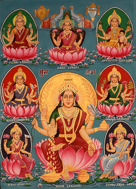 Astalakshmi | Lakshmi images, God illustrations, Lord vishnu wallpapers